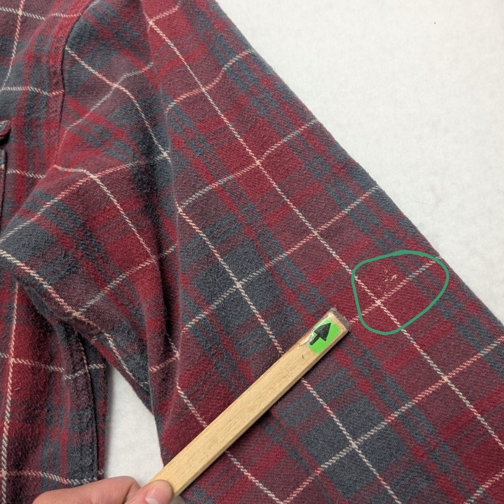 Stillwater Supply Co Flannel Shirt Mens XL Red Plaid Long Sleeve‎ Cotton - Picture 3 of 8
